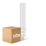 Multipack 10x Noxion Lucent PL-C LED 7.4W - 830 Warm White | 2-Pin - Replaces 26W